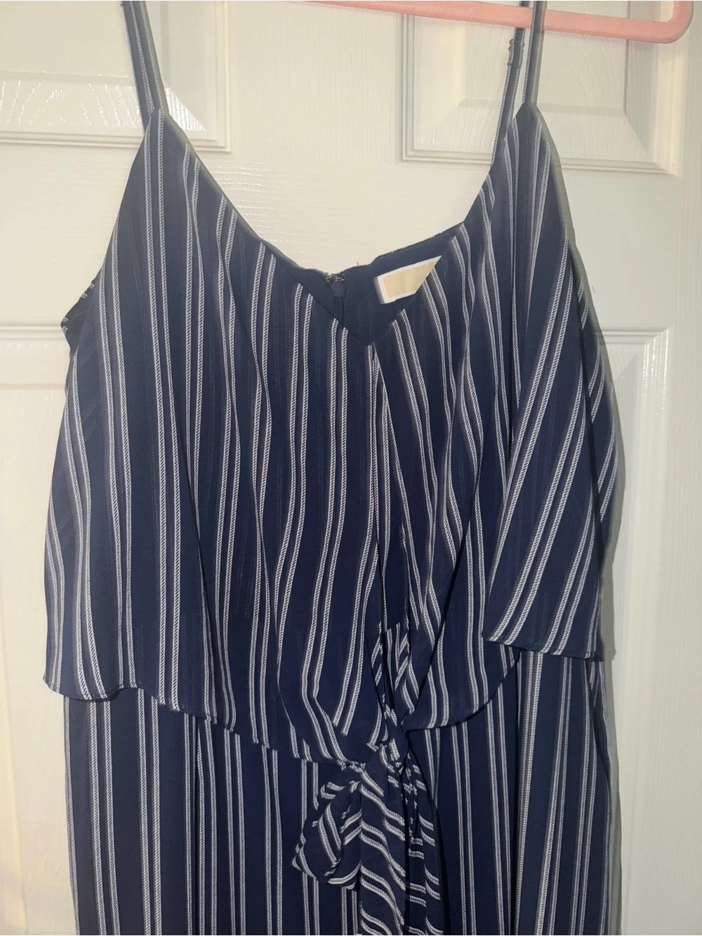 Michael Kors Navy and White Striped Jumpsuit!